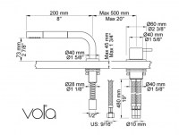 MONOMANDO COCINA con MANDO SEPARADO 500T1 VOLA